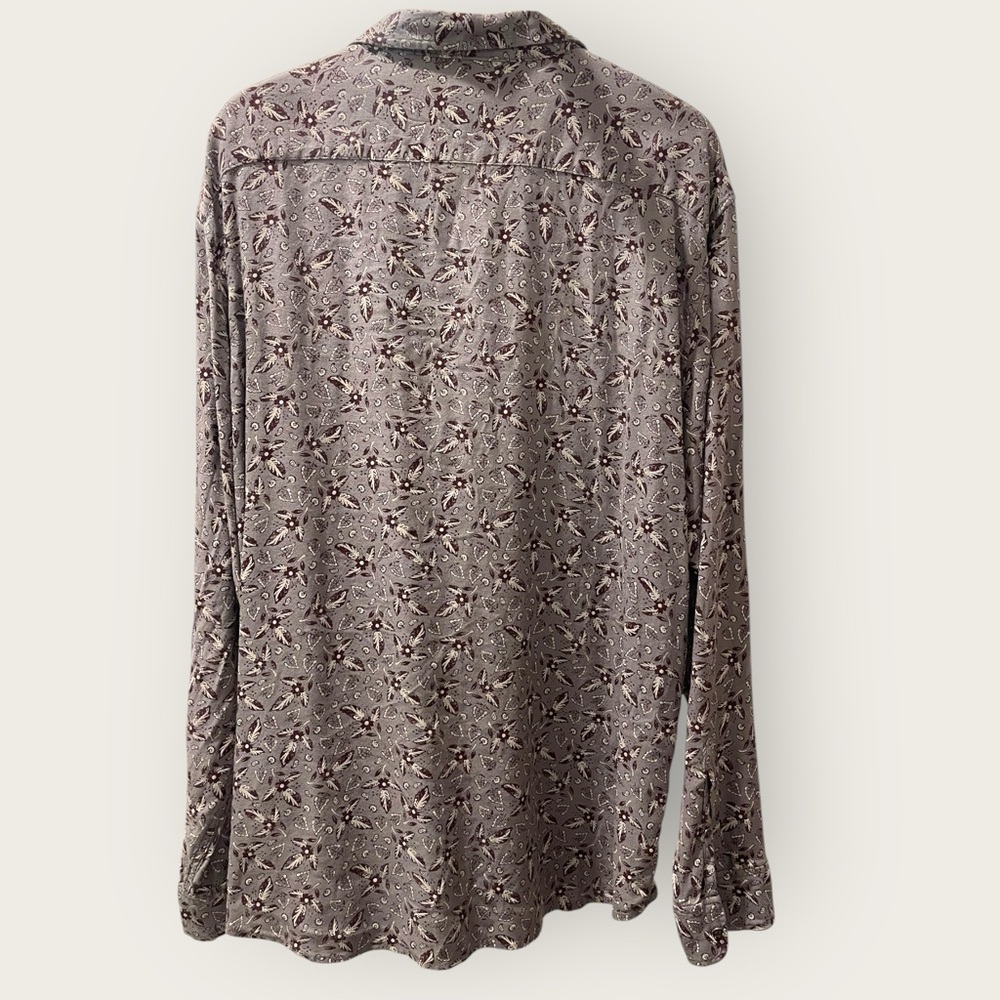 Men's Patterned Shirt - Gray - Picture 2 of 3
